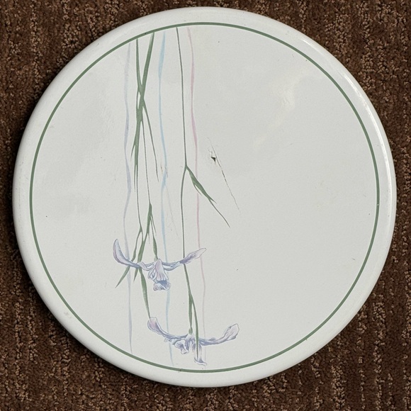 Vintage Corelle CorningWare Shadow Iris 10” Stove Eye Covers Trivets Set of 4 - Picture 5 of 8